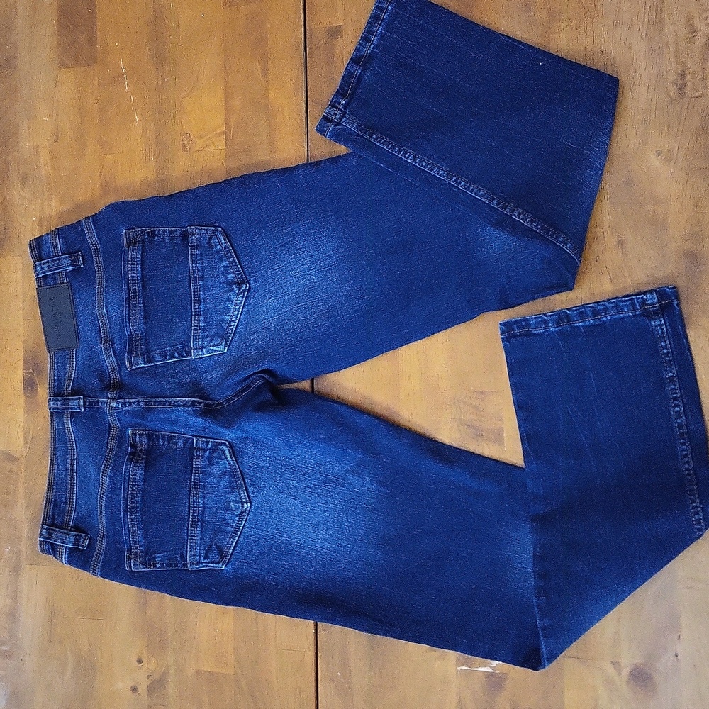 Kenneth Cole Dark Blue Women's Straight Leg Jeans/ Slim Fit/ 28"×30